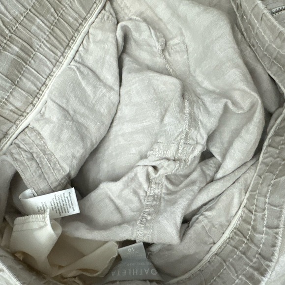 Athleta Cabo Tide Linen Jogger Women’s‎ 10 Beige Camo - Picture 5 of 11